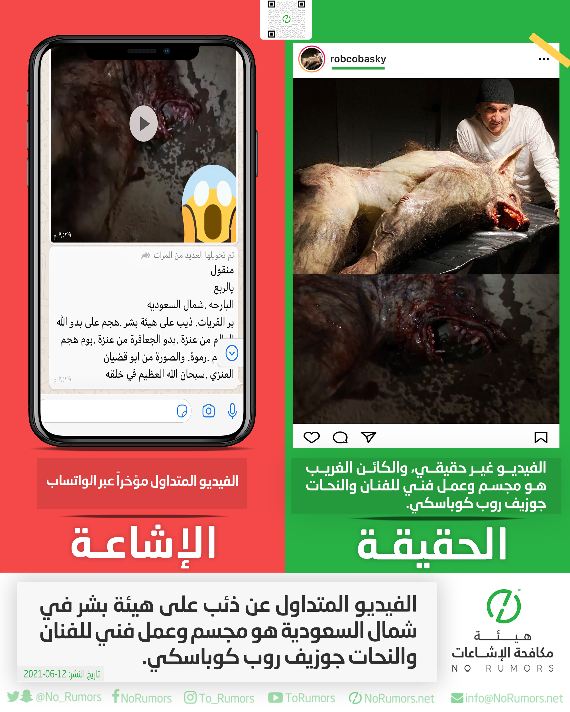 حقيقة الفيديو المتداول عن ذئب على هيئة بشر في شمال السعودية